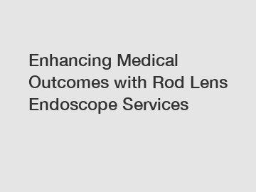 Enhancing Medical Outcomes with Rod Lens Endoscope Services