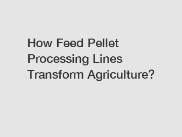 How Feed Pellet Processing Lines Transform Agriculture?