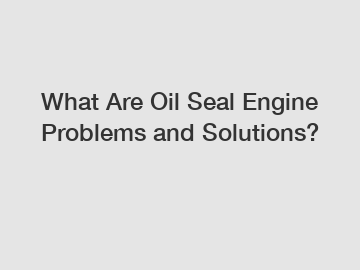 What Are Oil Seal Engine Problems and Solutions?