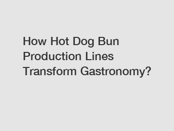 How Hot Dog Bun Production Lines Transform Gastronomy?