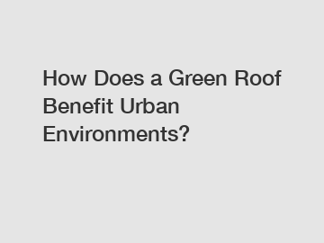 How Does a Green Roof Benefit Urban Environments?