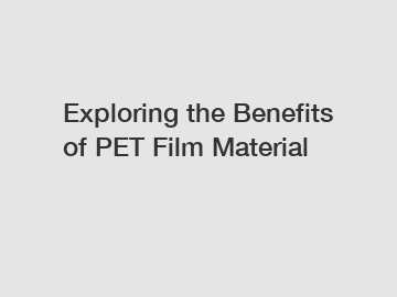 Exploring the Benefits of PET Film Material
