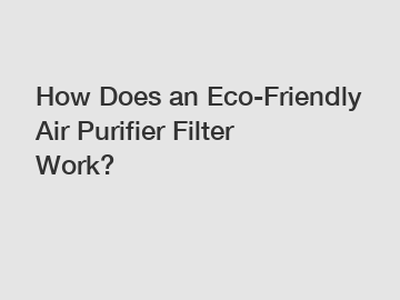 How Does an Eco-Friendly Air Purifier Filter Work?