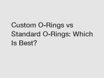 Custom O-Rings vs Standard O-Rings: Which Is Best?