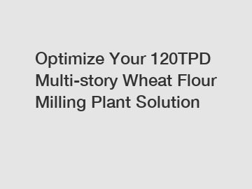 Optimize Your 120TPD Multi-story Wheat Flour Milling Plant Solution