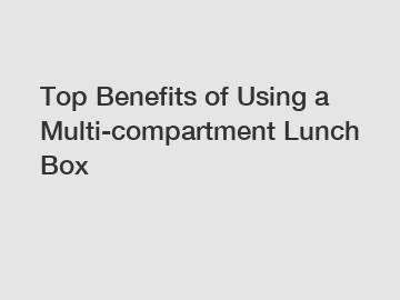 Top Benefits of Using a Multi-compartment Lunch Box