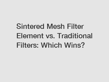 Sintered Mesh Filter Element vs. Traditional Filters: Which Wins?