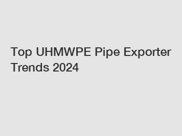 Top UHMWPE Pipe Exporter Trends 2024