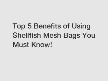 Top 5 Benefits of Using Shellfish Mesh Bags You Must Know!