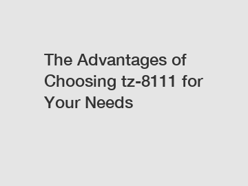 The Advantages of Choosing tz-8111 for Your Needs