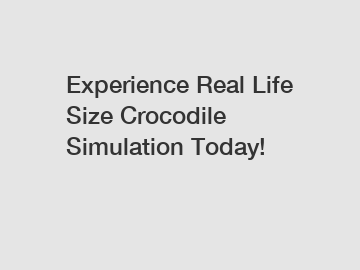 Experience Real Life Size Crocodile Simulation Today!