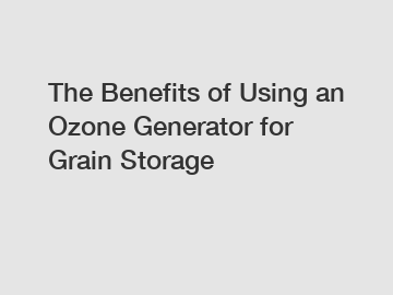 The Benefits of Using an Ozone Generator for Grain Storage