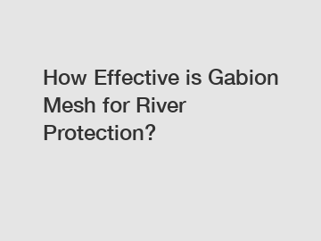 How Effective is Gabion Mesh for River Protection?