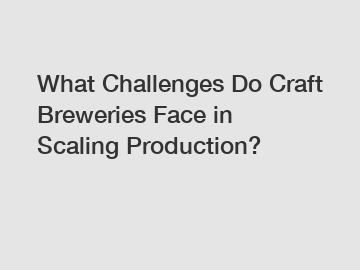 What Challenges Do Craft Breweries Face in Scaling Production?