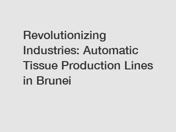 Revolutionizing Industries: Automatic Tissue Production Lines in Brunei