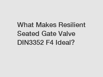 What Makes Resilient Seated Gate Valve DIN3352 F4 Ideal?