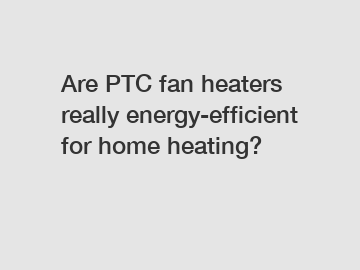 Are PTC fan heaters really energy-efficient for home heating?