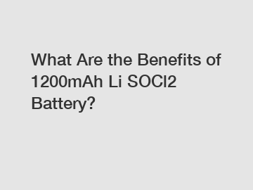 What Are the Benefits of 1200mAh Li SOCl2 Battery?