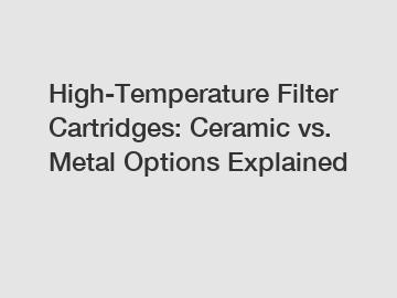 High-Temperature Filter Cartridges: Ceramic vs. Metal Options Explained