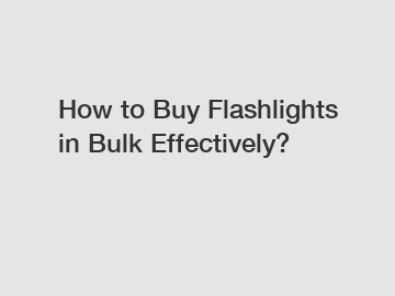 How to Buy Flashlights in Bulk Effectively?