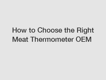 How to Choose the Right Meat Thermometer OEM