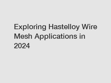 Exploring Hastelloy Wire Mesh Applications in 2024