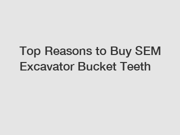 Top Reasons to Buy SEM Excavator Bucket Teeth