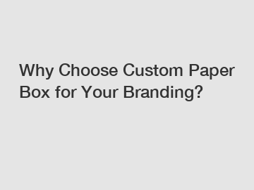 Why Choose Custom Paper Box for Your Branding?