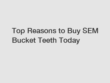 Top Reasons to Buy SEM Bucket Teeth Today