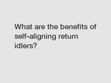 What are the benefits of self-aligning return idlers? What are the benefits of self-aligning return idlers?