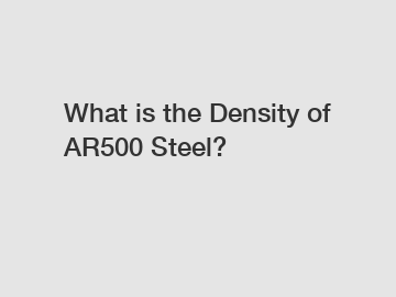 What is the Density of AR500 Steel?