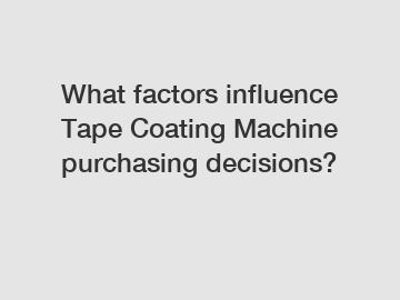 What factors influence Tape Coating Machine purchasing decisions?
