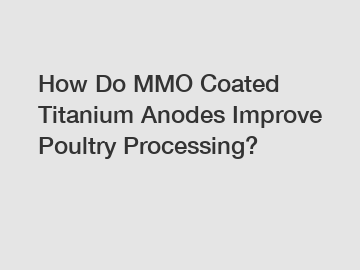 How Do MMO Coated Titanium Anodes Improve Poultry Processing?