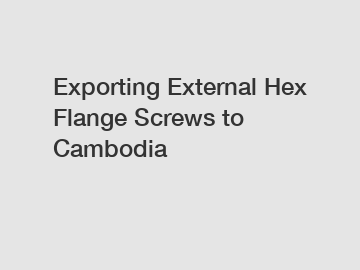 Exporting External Hex Flange Screws to Cambodia