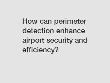 How can perimeter detection enhance airport security and efficiency?