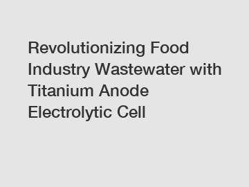 Revolutionizing Food Industry Wastewater with Titanium Anode Electrolytic Cell