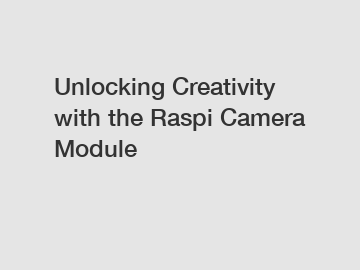 Unlocking Creativity with the Raspi Camera Module