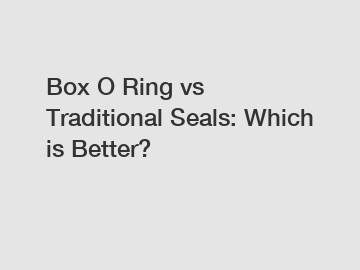 Box O Ring vs Traditional Seals: Which is Better?