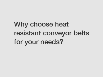 Why choose heat resistant conveyor belts for your needs?