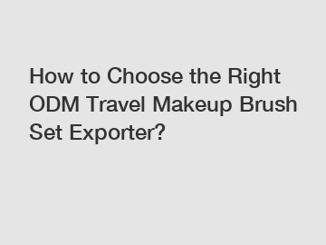 How to Choose the Right ODM Travel Makeup Brush Set Exporter?