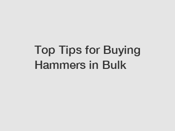 Top Tips for Buying Hammers in Bulk