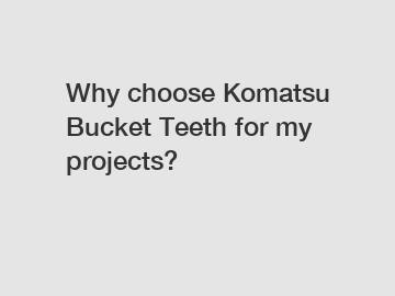 Why choose Komatsu Bucket Teeth for my projects?