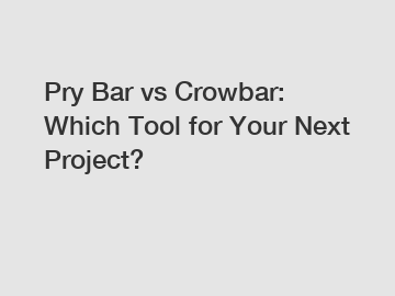 Pry Bar vs Crowbar: Which Tool for Your Next Project?