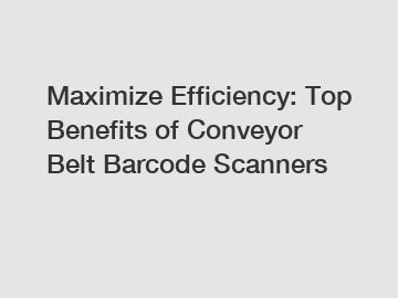 Maximize Efficiency: Top Benefits of Conveyor Belt Barcode Scanners