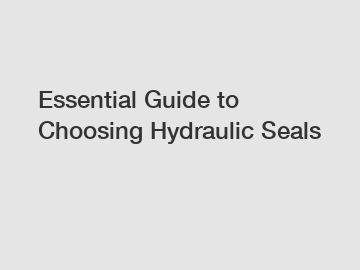 Essential Guide to Choosing Hydraulic Seals