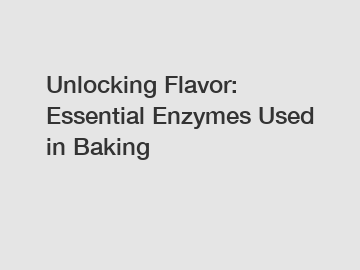 Unlocking Flavor: Essential Enzymes Used in Baking