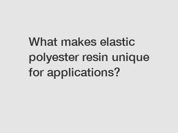 What makes elastic polyester resin unique for applications?