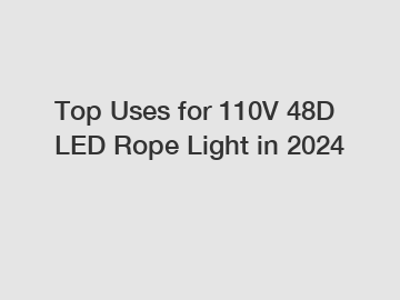 Top Uses for 110V 48D LED Rope Light in 2024