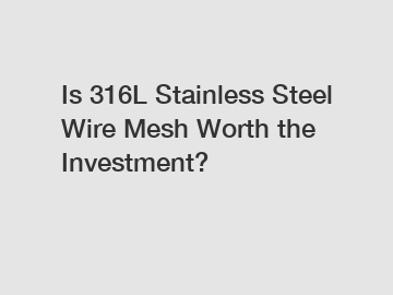 Is 316L Stainless Steel Wire Mesh Worth the Investment?