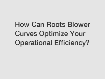 How Can Roots Blower Curves Optimize Your Operational Efficiency?